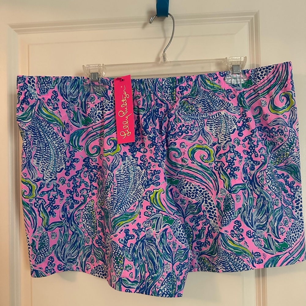 Lilly Pulitzer Pink and Blue Patterned Shorts